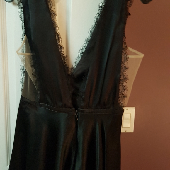 Sexy Bebe S black satin finish short cocktail dress. Worn once. - Picture 5 of 6